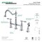 Kingston Brass KS1271TALBS Tudor Bridge Kitchen Faucet W/Brass Sprayer, Chrome KS1271TALBS - alternate 3